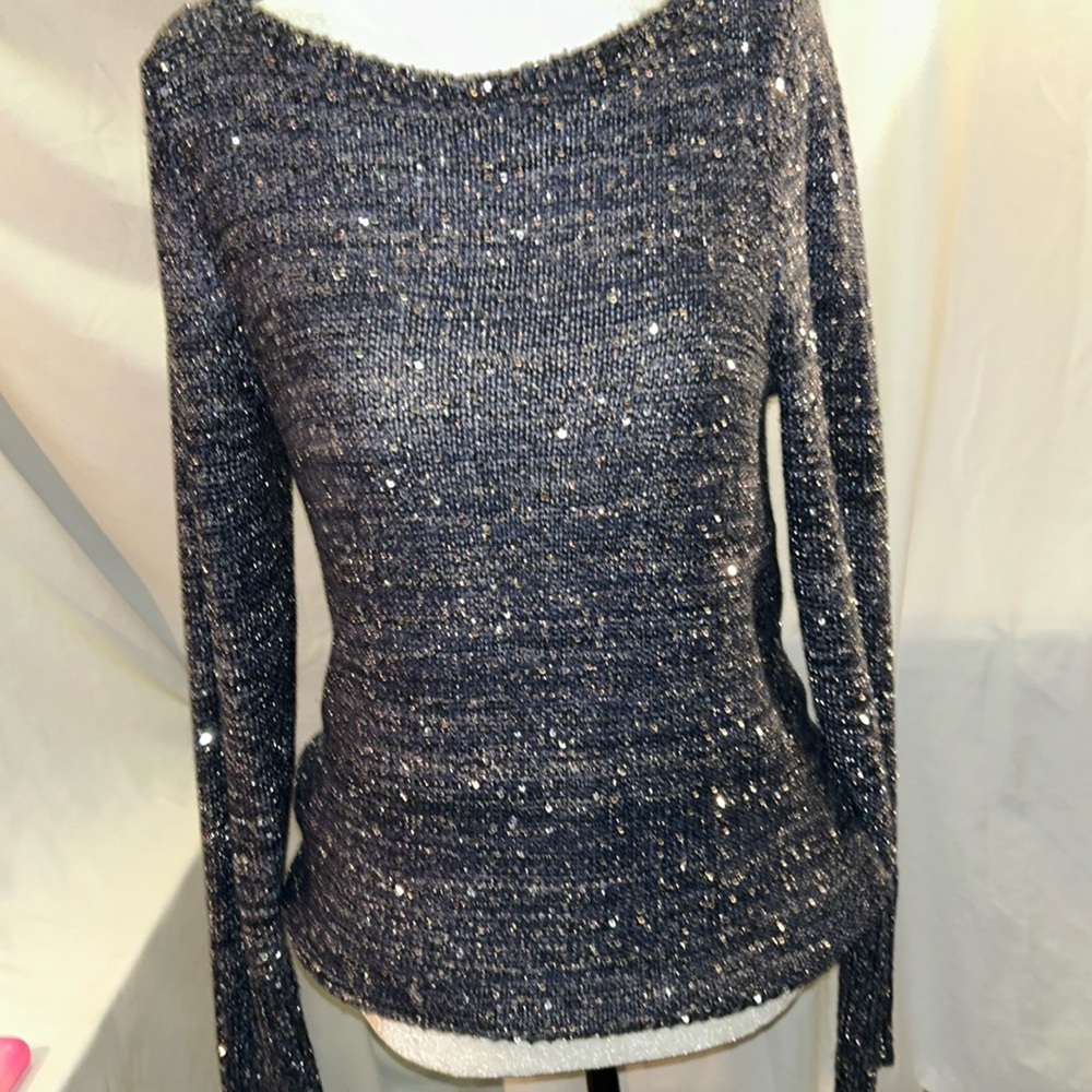 WHBM sequin party sweater fully lined small